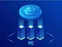 Isometric Vertcoin VTC Cryptocurrency mining farm. Blockchain technology, cryptocurrency and a digital payment network royalty free illustration Isometric Vertcoin VTC Cryptocurrency mining farm. Blockchain technology, cryptocurrency and a digital payment network royalty free illustration