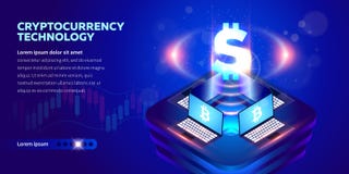 Isometric έμβλημα Cryptocurrency ελεύθερη απεικόνιση δικαιώματος Isometric έμβλημα Cryptocurrency ελεύθερη απεικόνιση δικαιώματος