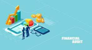 Isometric διανυσματική απεικόνιση του businesspeople που αναλύει την εταιρικά fianncial έκθεση και τα κέρδη ελεύθερη απεικόνιση δικαιώματος Isometric διανυσματική απεικόνιση του businesspeople που αναλύει την εταιρικά fianncial έκθεση και τα κέρδη ελεύθερη απεικόνιση δικαιώματος