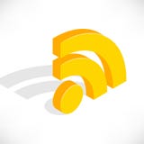 Isometric εικονίδιο rss ελεύθερη απεικόνιση δικαιώματος Isometric εικονίδιο rss ελεύθερη απεικόνιση δικαιώματος