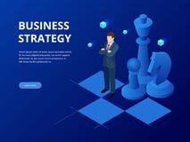 Isometric επιχειρηματίας που στέκεται στον πίνακα σκακιού Στρατηγική, διαχείριση, έννοια ηγεσίας Επιχειρησιακή στρατηγική απεικόνιση αποθεμάτων Isometric επιχειρηματίας που στέκεται στον πίνακα σκακιού Στρατηγική, διαχείριση, έννοια ηγεσίας Επιχειρησιακή στρατηγική απεικόνιση αποθεμάτων