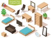 Isometric σύνολο καθιστικών επίπλων Isometric έπιπλα καθιστικών στην ανοικτό καφέ σειρά με τον πίνακα καρεκλών γραφείων κρεβατιών διανυσματική απεικόνιση Isometric σύνολο καθιστικών επίπλων Isometric έπιπλα καθιστικών στην ανοικτό καφέ σειρά με τον πίνακα καρεκλών γραφείων κρεβατιών διανυσματική απεικόνιση
