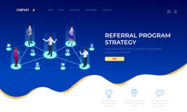 Isometrische Verwijzing marketing, netwerk marketing die, de strategie van het verwijzingsprogramma, vrienden, bedrijfsvennootsch vector illustratie Isometrische Verwijzing marketing, netwerk marketing die, de strategie van het verwijzingsprogramma, vrienden, bedrijfsvennootsch vector illustratie