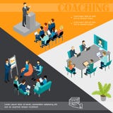 Isometrische Zaken die Kleurrijk Malplaatje trainen royalty-vrije illustratie Isometrische Zaken die Kleurrijk Malplaatje trainen royalty-vrije illustratie
