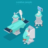 Isometrischer medizinischer Krankenhauscomputerdoktor Flat 3d vektor abbildung Isometrischer medizinischer Krankenhauscomputerdoktor Flat 3d vektor abbildung