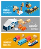Isometrisk baneruppsättning för logistik royaltyfri illustrationer Isometrisk baneruppsättning för logistik royaltyfri illustrationer