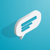 Isometrisk pratstundsymbol vektor illustrationer Isometrisk pratstundsymbol vektor illustrationer