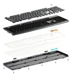 Isometry auseinandergebaute Tastatur lokalisiert auf weißem Hintergrund lizenzfreie stockfotos Isometry auseinandergebaute Tastatur lokalisiert auf weißem Hintergrund lizenzfreie stockfotos