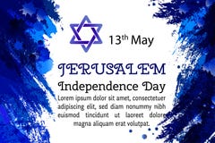 Israël 70 verjaardag, de Onafhankelijkheidsdag van Jeruzalem, feestelijke groetaffiche, Joodse Vakantie, de banner Israëliër van stock illustratie Israël 70 verjaardag, de Onafhankelijkheidsdag van Jeruzalem, feestelijke groetaffiche, Joodse Vakantie, de banner Israëliër van stock illustratie
