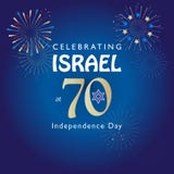 Israël 70 verjaardag, Onafhankelijkheidsdag royalty-vrije illustratie Israël 70 verjaardag, Onafhankelijkheidsdag royalty-vrije illustratie