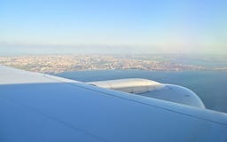 Istanbul Bosphorus View From Aircraft Window