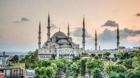Istanbul, Turkey - February 9, 2013: Blue Mosque Sultanahmet Cami in Sultanahmet, Istanbul, Turkey Royalty Free Stock Image Istanbul, Turkey - February 9, 2013: Blue Mosque Sultanahmet Cami in Sultanahmet, Istanbul, Turkey Royalty Free Stock Image