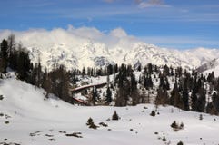 Italian Alps For Skiing Royalty Free Stock Photos