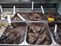 Italian chocolate ice creams royalty free stock image Italian chocolate ice creams royalty free stock image