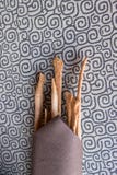 Italian home made grissini with napkin and tablecloth stock photography Italian home made grissini with napkin and tablecloth stock photography