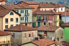 Italian houses. Diano D'Alba, Italy.