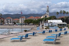Italian Riviera. Seafront at the tourist resort town Diano Marina