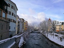 Italien, Trentino Alto Adige, Bozen, Brunico, einige Ansichten der Stadt lizenzfreie stockfotografie Italien, Trentino Alto Adige, Bozen, Brunico, einige Ansichten der Stadt lizenzfreie stockfotografie