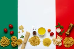 Italienska pastaingredienser arkivbild Italienska pastaingredienser arkivbild