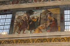 Wall frescoes of the Coro delle Monache in San Salvatore Monastery of Santa Giulia museum in Brescia, Lombardy, Italy