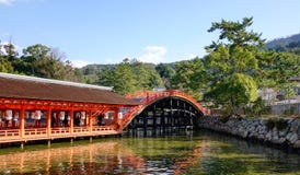 Itsukushima-Schrein in Hiroshima, Japan stockbild Itsukushima-Schrein in Hiroshima, Japan stockbild