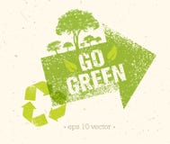 Iść zieleń Przetwarza Zmniejsza Reuse Eco plakata pojęcie Wektorowa Kreatywnie Organicznie ilustracja Na Szorstkim tle ilustracji Iść zieleń Przetwarza Zmniejsza Reuse Eco plakata pojęcie Wektorowa Kreatywnie Organicznie ilustracja Na Szorstkim tle ilustracji