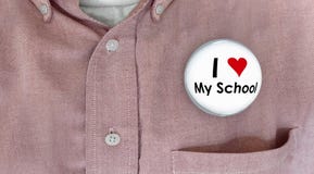 J'aime mon bouton Pin Shirt Education Teacher Student d'école illustration stock J'aime mon bouton Pin Shirt Education Teacher Student d'école illustration stock