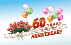 60 jaar verjaardags Stock Afbeeldingen 60 jaar verjaardags Stock Afbeeldingen