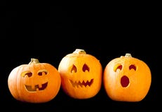 Jack-o-lantern Trio Stock Images Jack-o-lantern Trio Stock Images