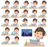 Jacket blue vest men_desk work stock illustration Jacket blue vest men_desk work stock illustration