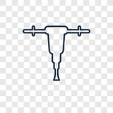 Jackhammer concept vector linear icon isolated on transparent ba royalty free illustration Jackhammer concept vector linear icon isolated on transparent ba royalty free illustration