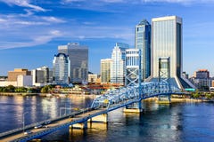 Jacksonville, Floryda linia horyzontu fotografia royalty free Jacksonville, Floryda linia horyzontu fotografia royalty free