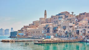 Jaffa old city, seaside view royalty free stock photos Jaffa old city, seaside view royalty free stock photos
