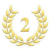 2. Jahrestag des Lorbeerkranzes auf einem weißen Hintergrund stock abbildung 2. Jahrestag des Lorbeerkranzes auf einem weißen Hintergrund stock abbildung