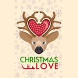 Jahreszeit-Gruß von Weihnachten ist Liebe vektor abbildung Jahreszeit-Gruß von Weihnachten ist Liebe vektor abbildung