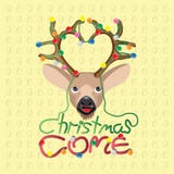 Jahreszeit-Gruß von Weihnachten kommen stock abbildung Jahreszeit-Gruß von Weihnachten kommen stock abbildung