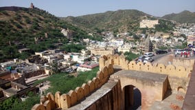 Jaipur Rajsthan ein veiw von Amber Palace stockfotografie Jaipur Rajsthan ein veiw von Amber Palace stockfotografie