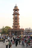 Jaisalmer与尖沙咀钟楼的市中心, Rajastan,印度, 1月5日 库存照片 Jaisalmer与尖沙咀钟楼的市中心, Rajastan,印度, 1月5日 库存照片
