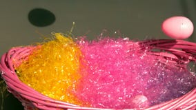 Jajka w Easter kosz Jajka w Easter kosz