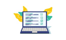 Janela do browser da lista de verificação Marca de verificação Tiquetaque branco na tela do portátil Escolha, conceitos da avalia ilustração stock Janela do browser da lista de verificação Marca de verificação Tiquetaque branco na tela do portátil Escolha, conceitos da avalia ilustração stock