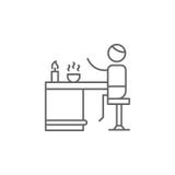 Jantando, povos, ícone do restaurante Elemento do ?cone do restaurante Linha fina ?cone para o projeto do Web site e o desenvolvi ilustração stock Jantando, povos, ícone do restaurante Elemento do ?cone do restaurante Linha fina ?cone para o projeto do Web site e o desenvolvi ilustração stock