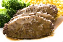Jantar do bife de Salisbúria foto de stock royalty free Jantar do bife de Salisbúria foto de stock royalty free