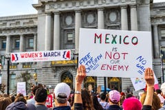 19 januari, 2019 San Francisco/CA/de V.S. - de gebeurtenisteken van Maart van Vrouwen royalty-vrije stock afbeelding 19 januari, 2019 San Francisco/CA/de V.S. - de gebeurtenisteken van Maart van Vrouwen royalty-vrije stock afbeelding