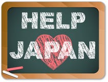 Japan Love On Blackboard. Earthquake And Tsunami Stock Images Japan Love On Blackboard. Earthquake And Tsunami Stock Images