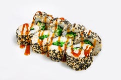 Japan Sushi Rolls Isolated On White Background Royalty Free Stock Photography Japan Sushi Rolls Isolated On White Background Royalty Free Stock Photography