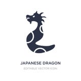 japanese dragon icon on white background. Simple element illustration from Animals concept stock illustration japanese dragon icon on white background. Simple element illustration from Animals concept stock illustration