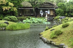 Japanese garden Isuien in Nara