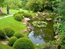 Japanese garden and pond