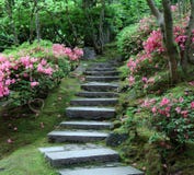 Japanese Garden Stairway Royalty Free Stock Photography Japanese Garden Stairway Royalty Free Stock Photography