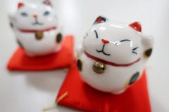 Japanese lucky charm manekineko stock images Japanese lucky charm manekineko stock images